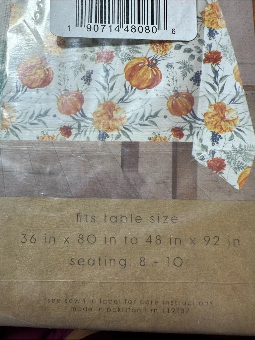 Nordstrom Floral Cotton Tablecloth Harvest Pumpkin